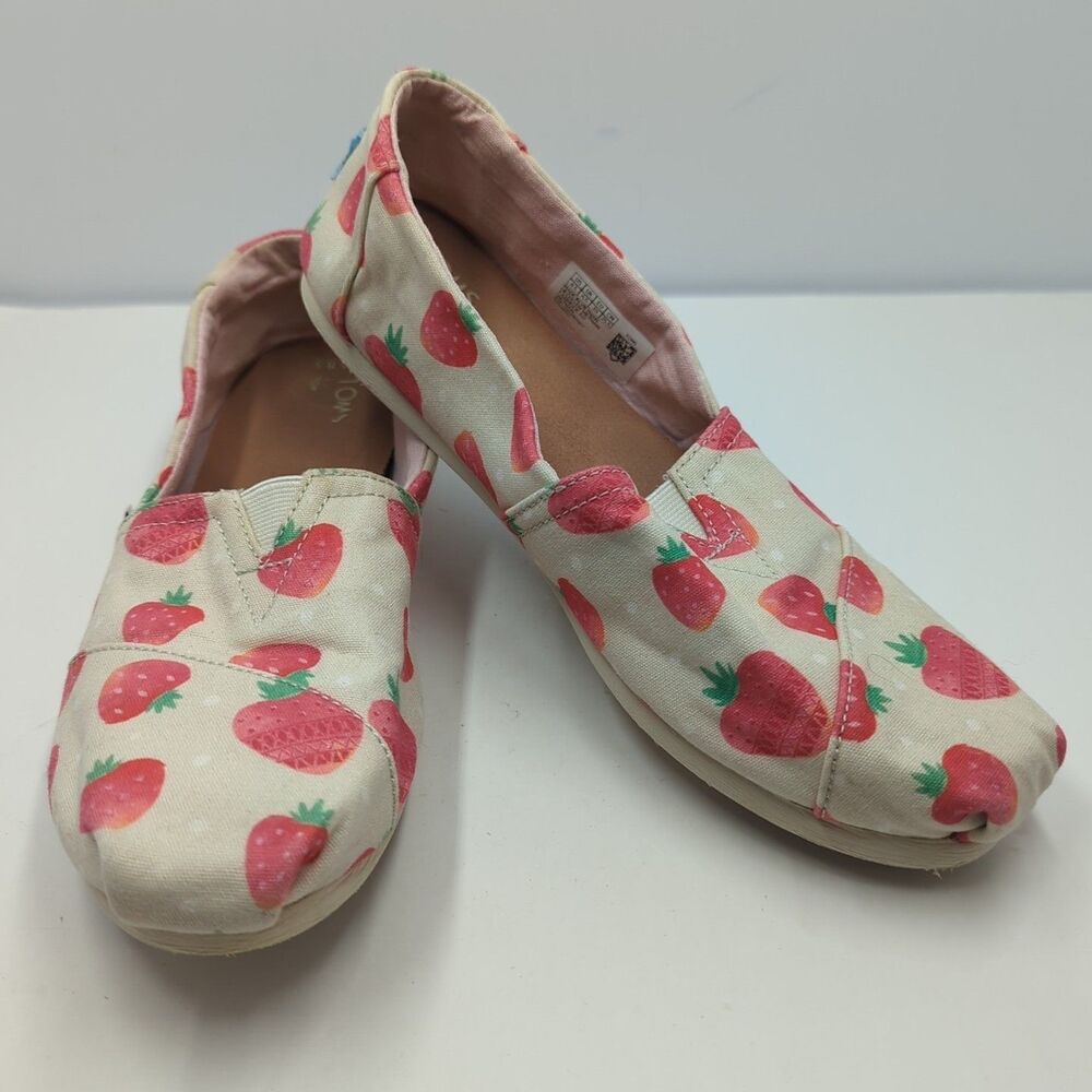 Women’s Tom's Alpargata Slip-On Women Size 8.5 Birch Strawberries And Cream